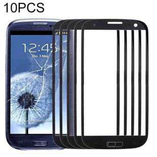 For Samsung Galaxy SIII / i9300 10pcs Front Screen Outer Glass Lens (Black)