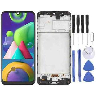 6.36 inch OLED LCD Screen for Samsung Galaxy M21 SM-M215 Digitizer Full Assembly with Frame (Black)