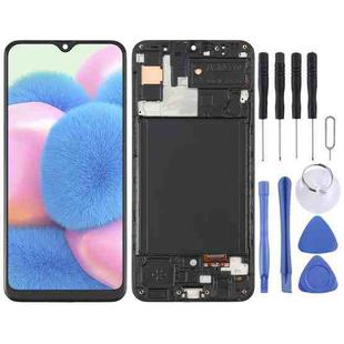 6.36 inch OLED LCD Screen for Samsung Galaxy A30S SM-A307 Digitizer Full Assembly with Frame (Black)