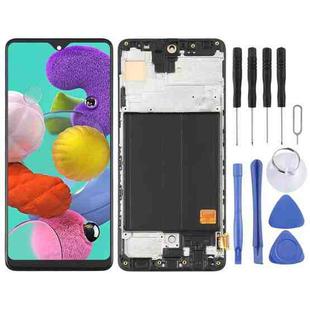 OLED LCD Screen for Samsung Galaxy A51 4G SM-A515(6.36 inch) Digitizer Full Assembly with Frame (Black)