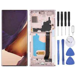 Original Super AMOLED LCD Screen for Samsung Galaxy Note20 Ultra SM-N986(5G Version) Digitizer Full Assembly With Frame (Gold)