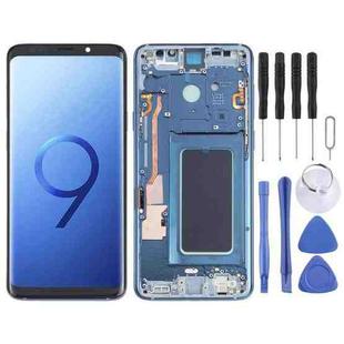 OLED LCD Screen for Samsung Galaxy S9+ SM-G965 Digitizer Full Assembly with Frame (Blue)