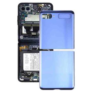 For Samsung Galaxy Z Flip 4G SM-F700 Glass Battery Back Cover (Blue)