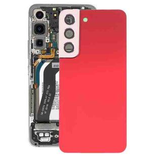 For Samsung Galaxy S22 5G SM-S901B Battery Back Cover with Camera Lens Cover (Red)