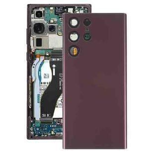 For Samsung Galaxy S22 Ultra 5G SM-S908B Battery Back Cover with Camera Lens Cover (Purple)