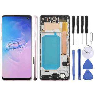 For Samsung Galaxy S10 4G SM-G973F 6.05 inch TFT LCD Screen Digitizer Full Assembly with Frame, Not Supporting Fingerprint Identification(Gold)
