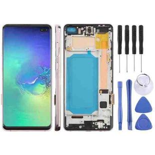 For Samsung Galaxy S10+ SM-G975F 6.38 inch TFT LCD Screen Digitizer Full Assembly with Frame, Not Supporting Fingerprint Identification(Gold)
