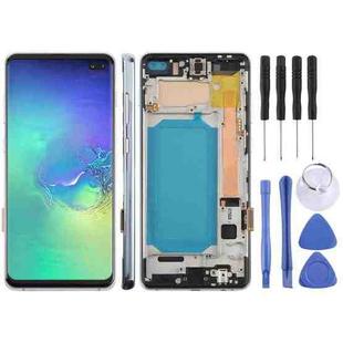 For Samsung Galaxy S10+ SM-G975F 6.38 inch TFT LCD Screen Digitizer Full Assembly with Frame, Not Supporting Fingerprint Identification(Blue)