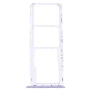 For Samsung Galaxy M42 5G SM-A436B Original SIM Card Tray + SIM Card Tray + Micro SD card tray (Purple)