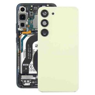 For Samsung Galaxy S23 SM-S911B OEM Glass Battery Back Cover with Camera Lens Cover(Yellow)