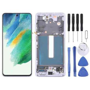 For Samsung Galaxy S21 FE 5G SM-G990B Original LCD Screen Digitizer Full Assembly with Frame (Purple)