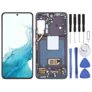 For Samsung Galaxy S22 5G SM-S901B US Version OLED LCD Screen Digitizer Full Assembly with Frame (Black)