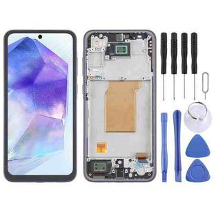 For Samsung Galaxy A35 SM-A356B 6.43 inch OLED LCD Screen Digitizer Full Assembly with Frame(Dark Blue)