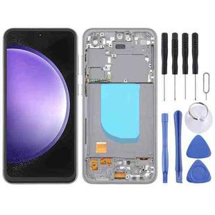 For Samsung Galaxy S23 FE SM-S711B TFT LCD Screen Digitizer Full Assembly with Frame, Not Supporting Fingerprint Identification (Grey)