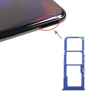 For Galaxy A70 SIM Card Tray + SIM Card Tray + Micro SD Card Tray (Blue)
