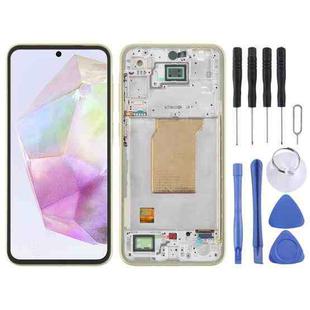 For Samsung Galaxy A35 SM-A356B Original LCD Screen Digitizer Full Assembly with Frame (Light Green)