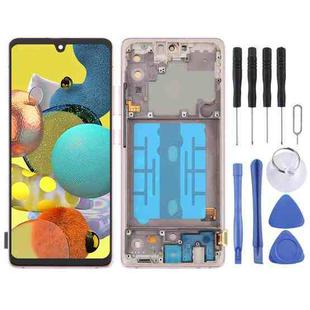 For Samsung Galaxy A51 5G SM-A516 6.36 inch OLED LCD Screen Digitizer Full Assembly with Frame (Pink)