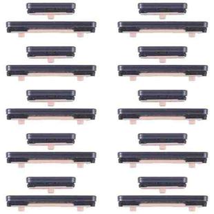 For Samsung Galaxy S25 SM-S931B 10pcs Power Button and Volume Control Button (Black)