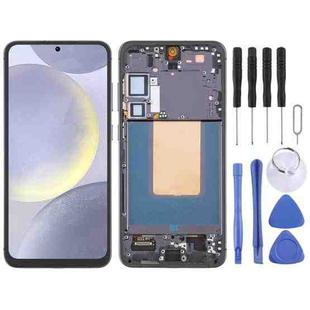 For Samsung Galaxy S24+ SM-S926B OLED LCD Screen Digitizer Full Assembly with Frame (Black)