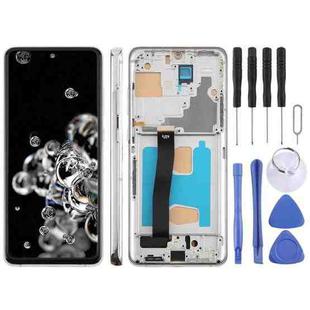 For Samsung Galaxy S20 Ultra SM-G988B 6.78 inch TFT LCD Screen Digitizer Full Assembly with Frame, Not Supporting Fingerprint Identification (Silver)