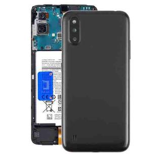 For Samsung Galaxy A01 SM-A015F Back Cover with Camera Lens Cover(Gray)