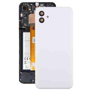 For Samsung Galaxy A04 SM-A045F Back Cover with Camera Lens Cover(White)