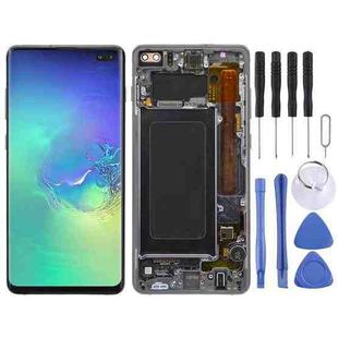 Original Super AMOLED LCD Screen for Samsung Galaxy S10+ Digitizer Full Assembly with Frame (Black)