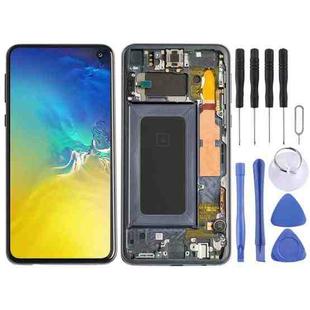 Original Super AMOLED LCD Screen Digitizer Full Assembly with Frame for Samsung Galaxy S10e (Black)