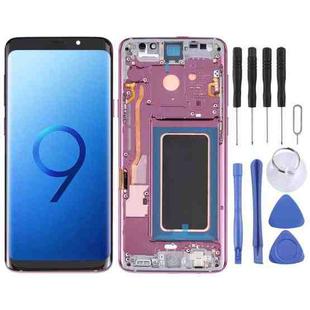 Original Super AMOLED LCD Screen for Galaxy S9 / G960F / DS / G960U / G960W / G9600 Digitizer Full Assembly with Frame (Purple)