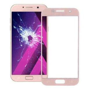 For Galaxy A7 (2017) / A720 Front Screen Outer Glass Lens (Pink)
