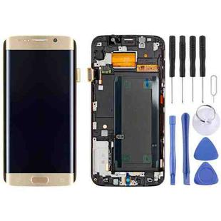 Original LCD Display + Touch Panel with Frame for Galaxy S6 Edge+ / G928F(Gold)