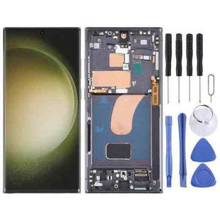 For Samsung Galaxy S23 Ultra 5G SM-S918U US Edition 6.78 inch OLED LCD Screen Digitizer Full Assembly with Frame (Black)