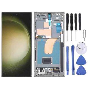 For Samsung Galaxy S23 Ultra 5G SM-S918U US Edition 6.78 inch OLED LCD Screen Digitizer Full Assembly with Frame (Green)