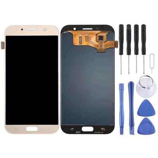 Original Super AMOLED LCD Screen for Galaxy A7 (2017), A720F, A720F/DS with Digitizer Full Assembly (Gold)