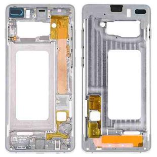 For Samsung Galaxy S10+ Middle Frame Bezel Plate with Side Keys (Silver)