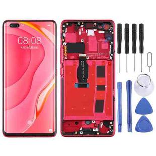 Original OLED LCD Screen for Huawei Nova 7 Pro 5G Digitizer Full Assembly with Frame(Red)