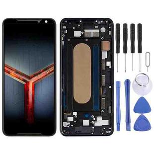 Original LCD Screen for Asus ROG Phone II ZS660KL Digitizer Full Assembly with Frame（Black)
