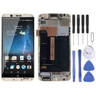Original AMOLED LCD Screen for ZTE Axon 7 A2017 A2017U A2017G Digitizer Full Assembly With Frame (Gold)