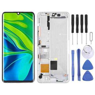 Original LCD Screen and Digitizer Full Assembly With Frame for Xiaomi Mi CC9 Pro / Mi Note 10 / Mi Note 10 Pro(White)