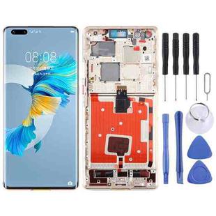 Original LCD Screen and Digitizer Full Assembly with Frame for Huawei Mate 40 Pro (Gold)