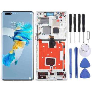 Original LCD Screen for Huawei Mate 40 Pro Digitizer Full Assembly with Frame(Silver)