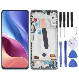 AMOLED Material Original LCD Screen and Digitizer Full Assembly With Frame for Xiaomi Redmi K40 / Redmi K40 Pro / Redmi K40 Pro+ / Mi 11i / Poco F3 / M2012K11AC M2012K11C M2012K11AG M2012K11G(Blue)