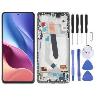 AMOLED Material Original LCD Screen and Digitizer Full Assembly With Frame for Xiaomi Redmi K40 / Redmi K40 Pro / Redmi K40 Pro+ / Mi 11i / Poco F3 / M2012K11AC M2012K11C M2012K11AG M2012K11G(Silver)