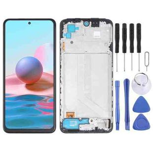 OLED Material LCD Screen and Digitizer Full Assembly With Frame for Xiaomi Redmi Note 10 4G / Redmi Note 10s 4G / Redmi Note 11 SE India / Poco M5s  M2101K7AI M2101K7AG M2101K7BG M2101K7BI M2101K7BNY