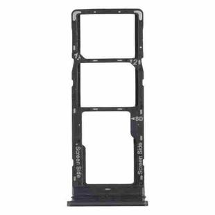 For Tecno Pouvoir 4 Pro / Pouvoir 4 LC7 SIM Card Tray + SIM Card Tray + Micro SD Card Tray (Black)