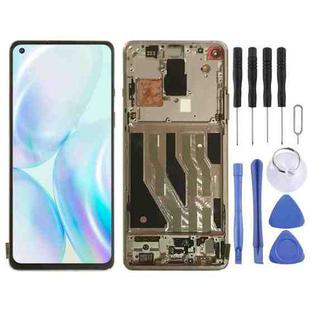 For OnePlus 8 IN2013 2017 2010 Digitizer Full Assembly With Frame Original LCD Screen (Silver)