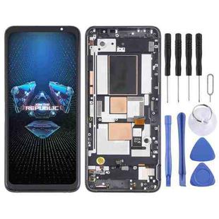 Original OLED LCD Screen for Asus ROG Phone 5 ZS673KS Digitizer Full Assembly with Frame（Black)