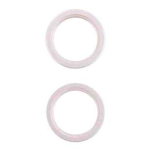 2 PCS Rear Camera Glass Lens Metal Outside Protector Hoop Ring for iPhone 13(White)