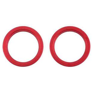 2 PCS Rear Camera Glass Lens Metal Outside Protector Hoop Ring for iPhone 13(Red)