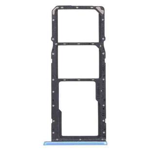 For OPPO Realme C21 / Realme C21Y RMX3201,RMX3261  SIM Card Tray + SIM Card Tray + Micro SD Card Tray (Blue)